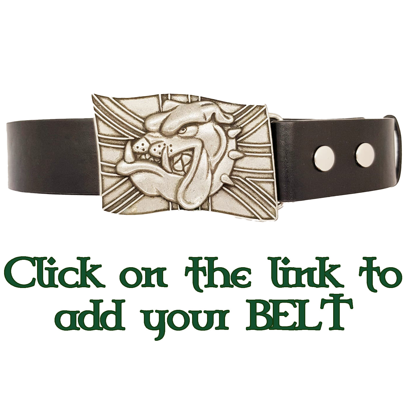 British Bulldog Union Jack Belt Buckle In Brushed Chrome biker UK