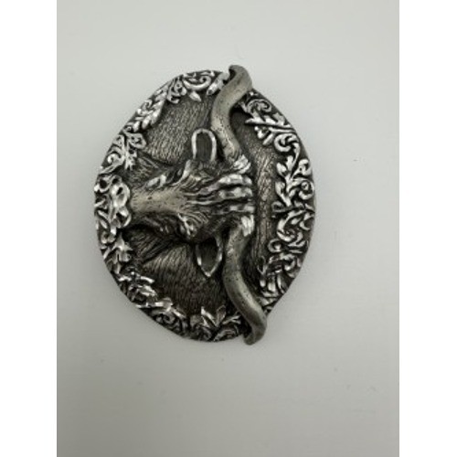 Ege Vintage Silver-Tone Longhorn Bull Belt Buckle FATHER&rsquo;S DAY SALE: $10 OFF