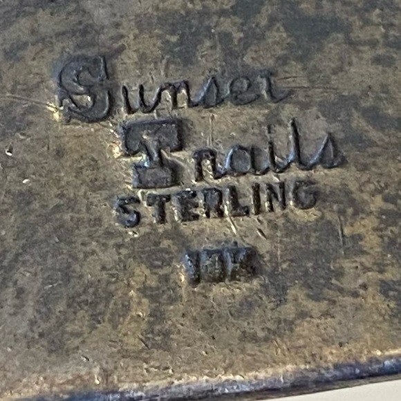 RARE Sunset Trails Sterling Silver & 10k Gold Engraved CONCHO Ranger Belt Buckle