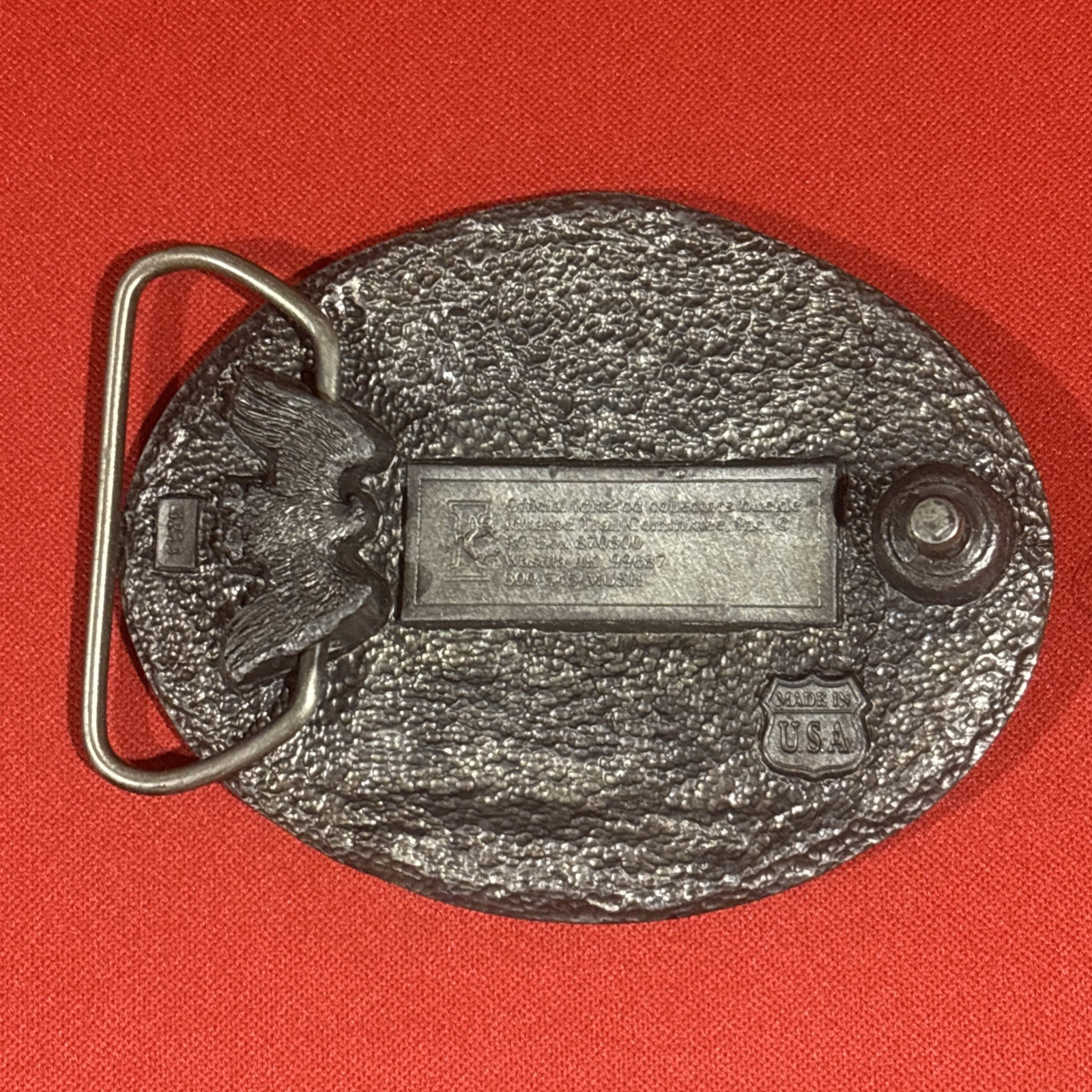 1998 Iditarod Alaska Belt Buckle Sled Dog Race Pewter Tone Made in USA