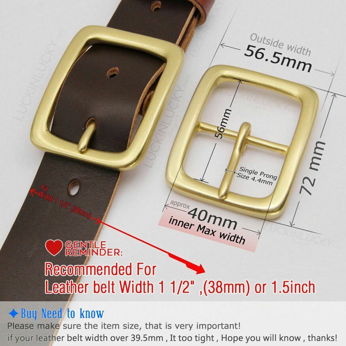Solid brass buckle Belt Buckle / Vintage Buckle / Men Belt Buckle for 1 1/2&Prime;38mm
