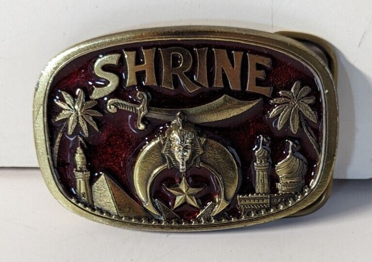 NEW OLD STOCK 1986 THE AMERICAN BUCKLE CO. BELT BUCKLE … SHRINER MASONIC