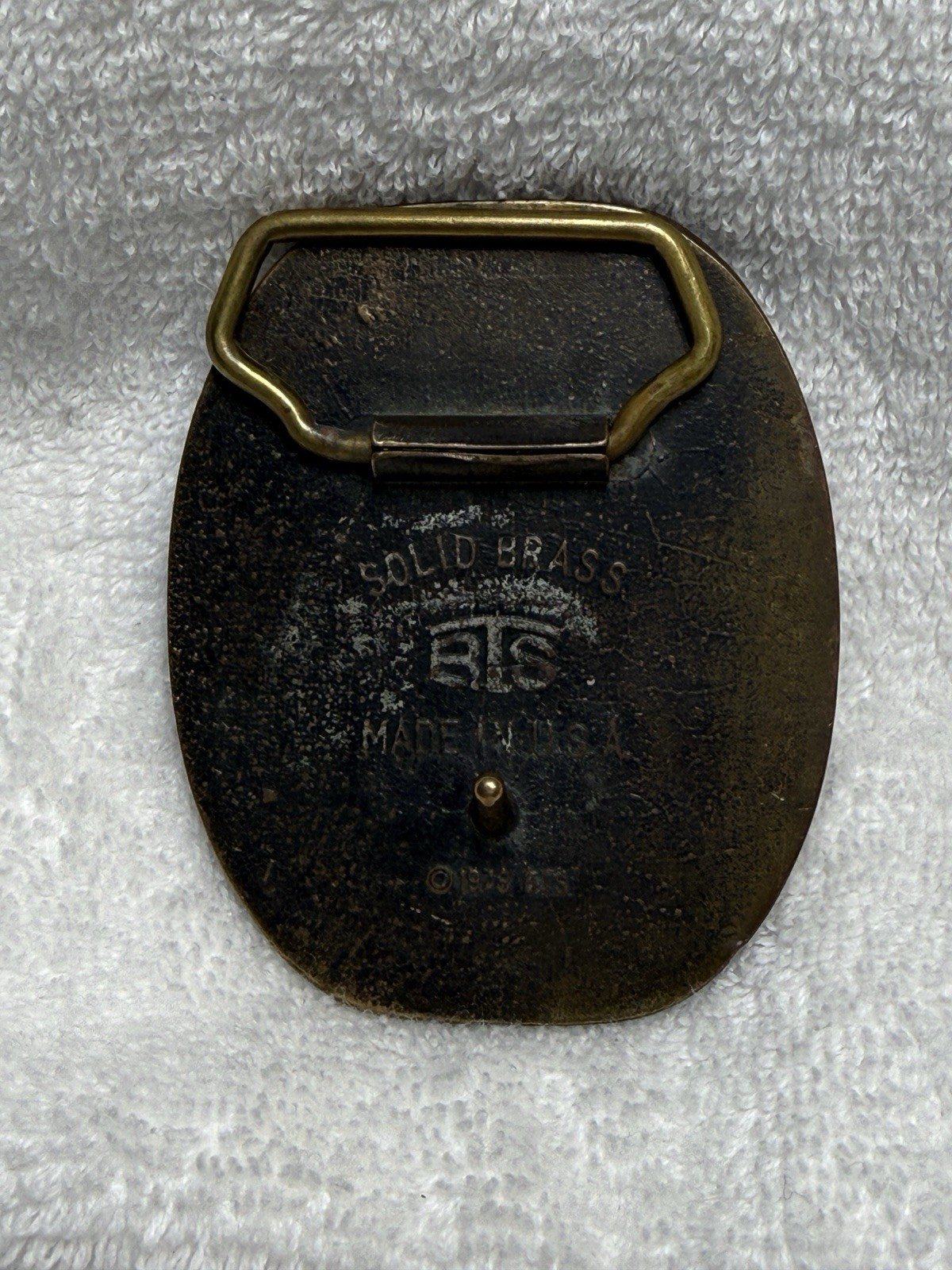 Vetco Solid Brass Belt Buckle Off-shore Drilling Rig Design Vintage Men’s Buckle