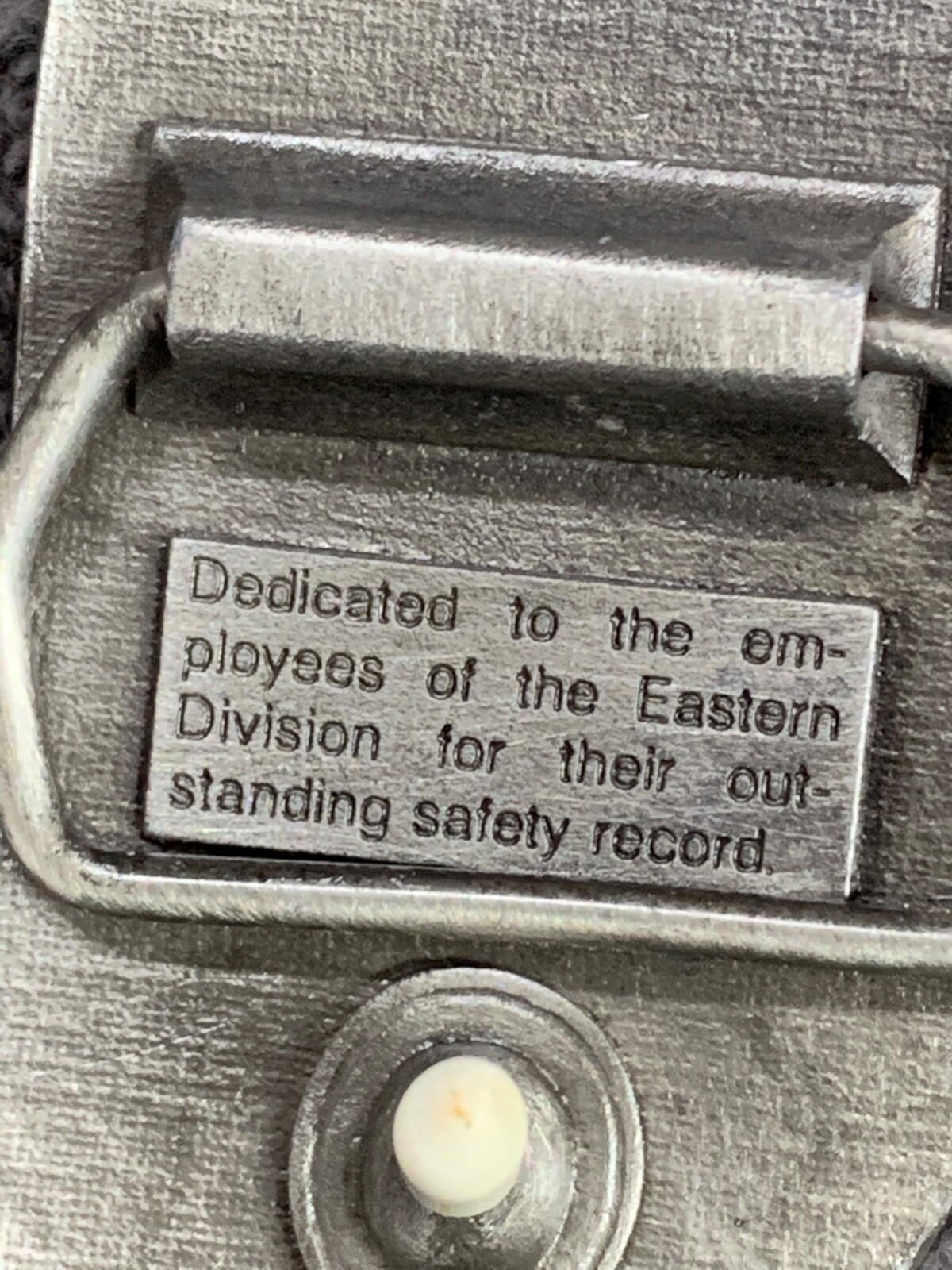 VTG 1986 Peabody Coal Company Safety Award Belt Buckle Eastern Division