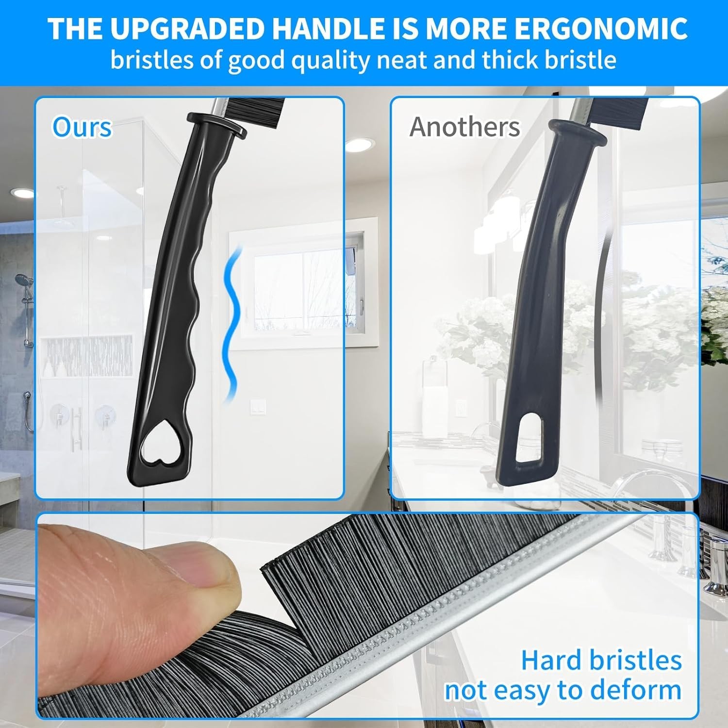 Multi-Purpose Hard Bristle Crevice Cleaning Brush -Deep Cleaning Essential Tool