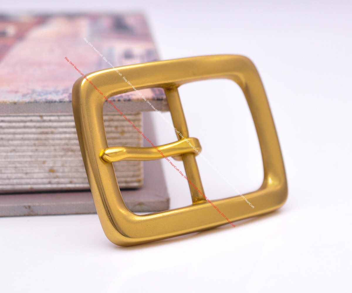 SOLID BRASS LONG QUALITY HEAVY CENTER BAR LEATHERCRAFT BELT BUCKLE INNER 40MM
