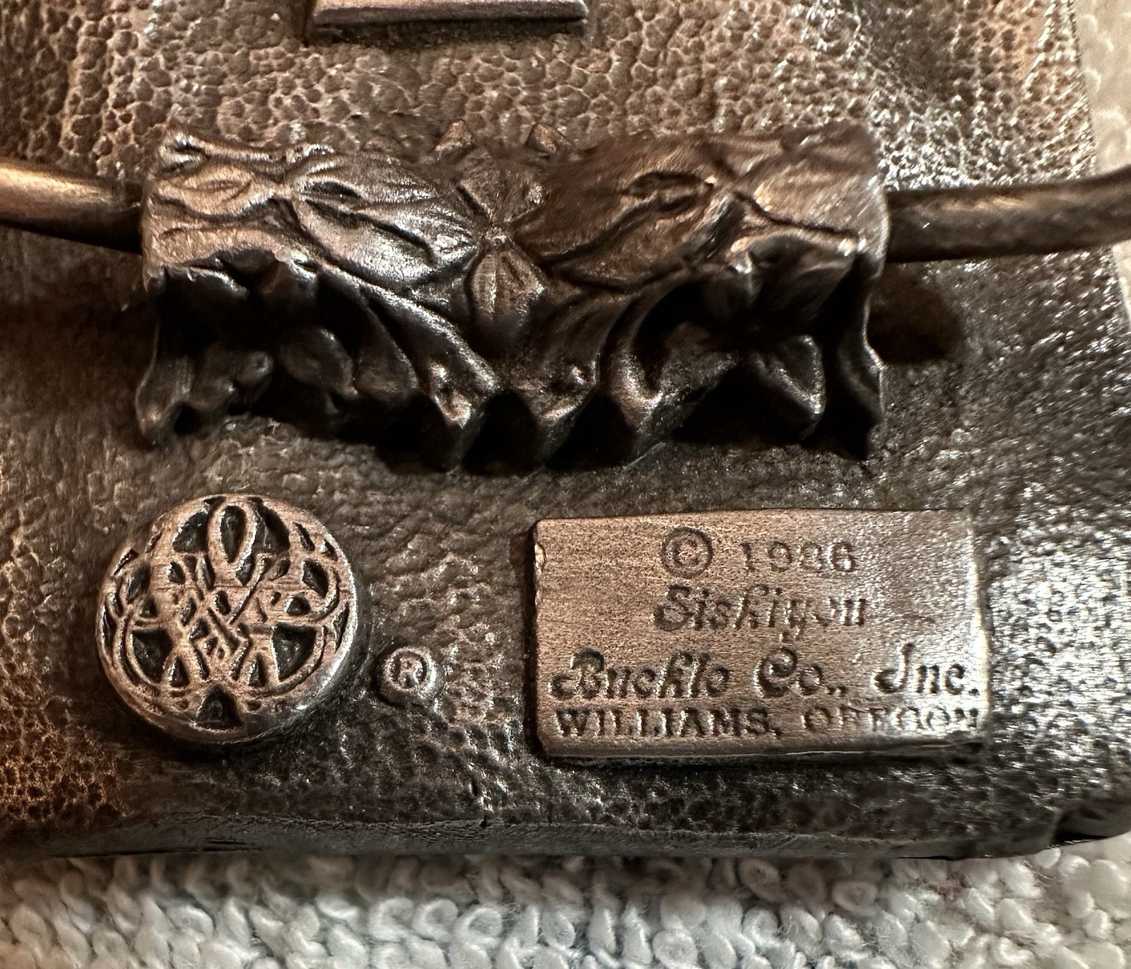 Vintage Locomotive Train Belt Buckle by Siskiyou-Bergamont 3.25”x2.0”