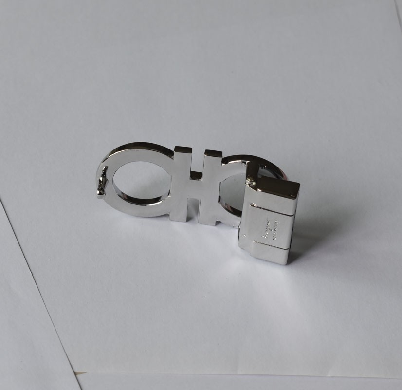 Salvatore Ferragamo Silver Gancini Belt Buckle – Fits Belt Width 1.38&Prime;