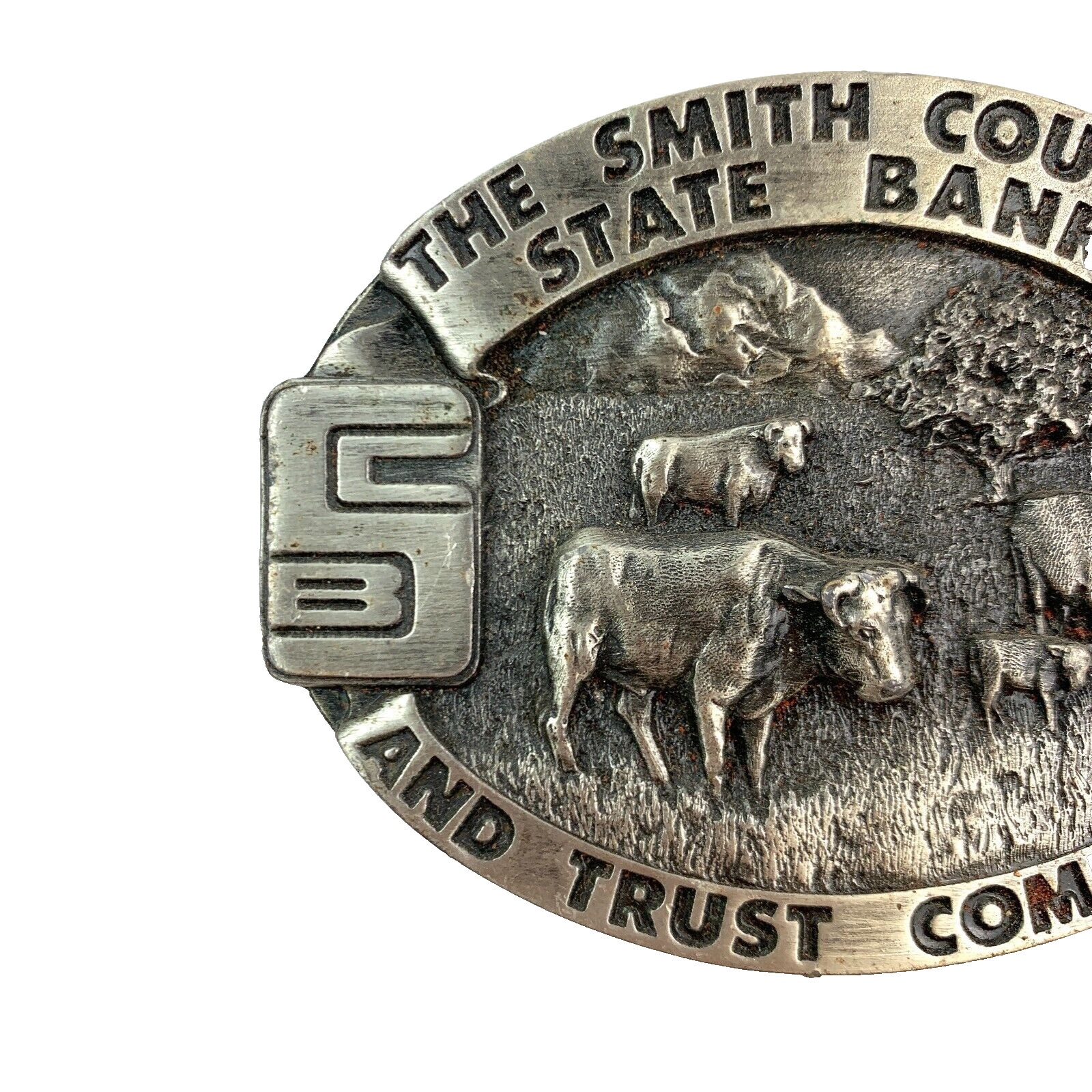 The Smith County State Bank KS Metal Belt Buckle 1981 495/500