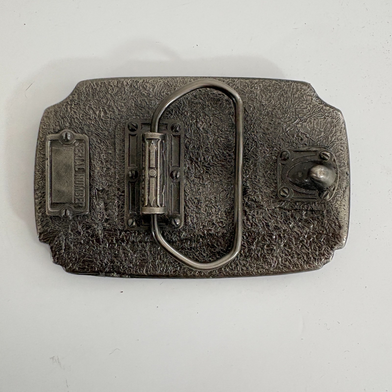 Mid South Steam Boiler Co Belt Buckle Silver Trains Locomotives