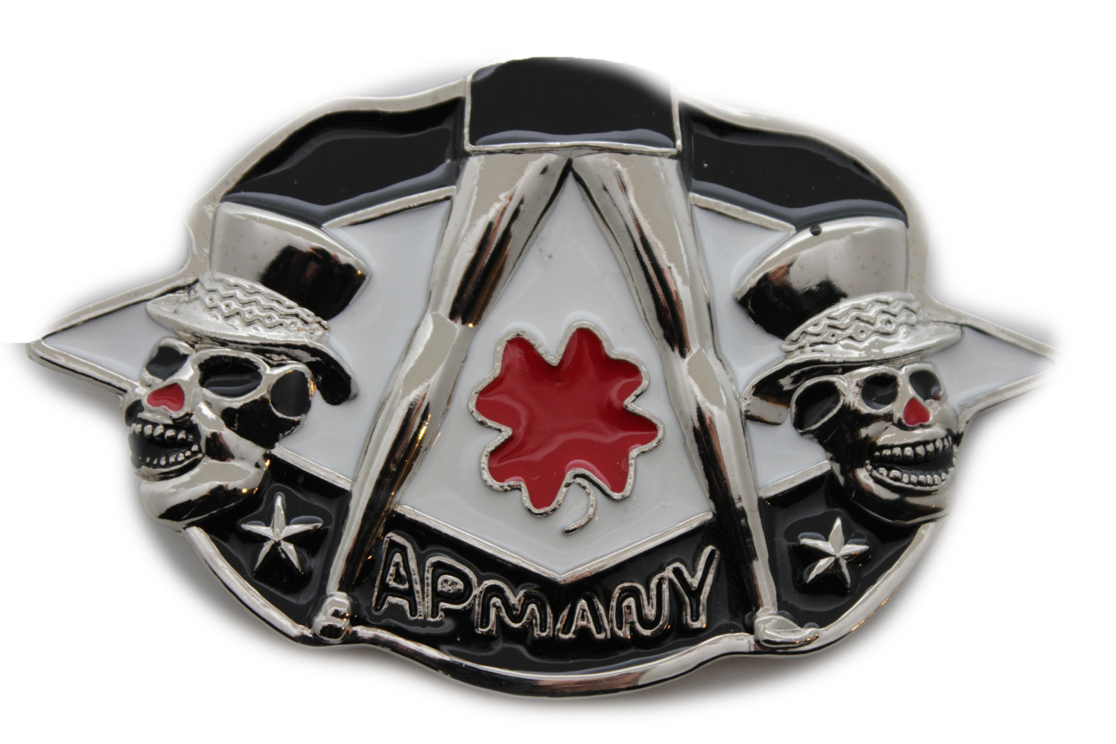 Men / Women Belt Buckle Silver Metal Skull Skeleton APMANY Colver Leaf Sexy Legs