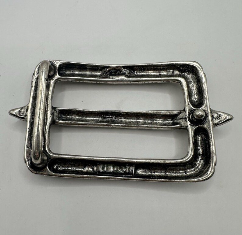Rectangular Embellished Antique Brass Style Belt Buckle for Leather Belt West