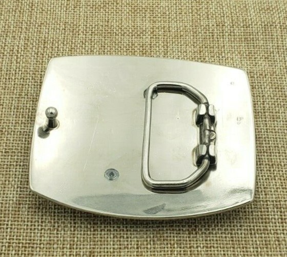 Initial « S » Belt Buckle Alphabet Monogram Chrome Metal Western Letter Free Ship
