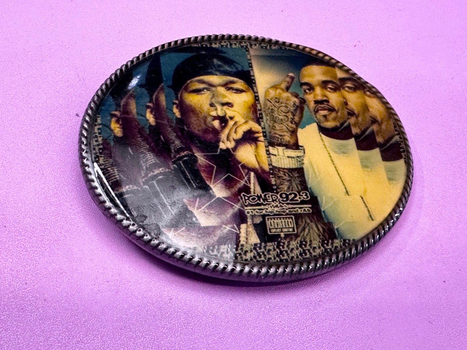 Power 92.3 Radio Station for Hip Hop & R&B Chicago Artist Promotion Belt Buckle