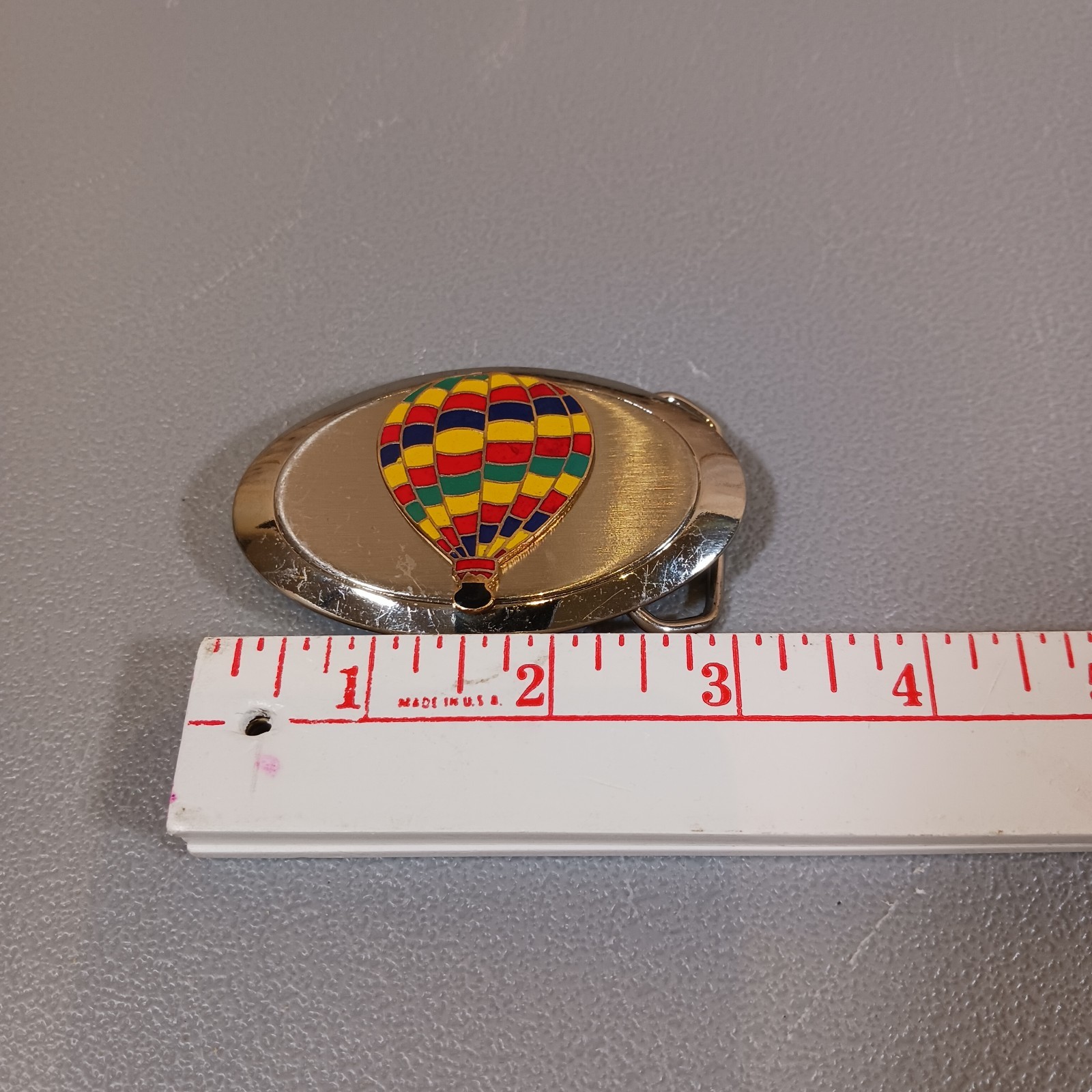 Vintage Colorful Metal Belt Buckle With Balloon 🇺🇲