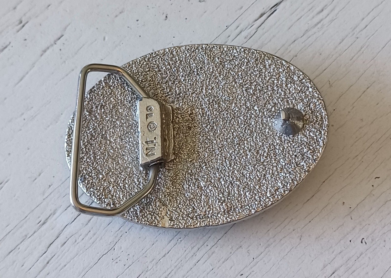 Vtg Oval Silver Copper Wolf Belt Buckle Game of Thrones Stark Direwolf Cosplay
