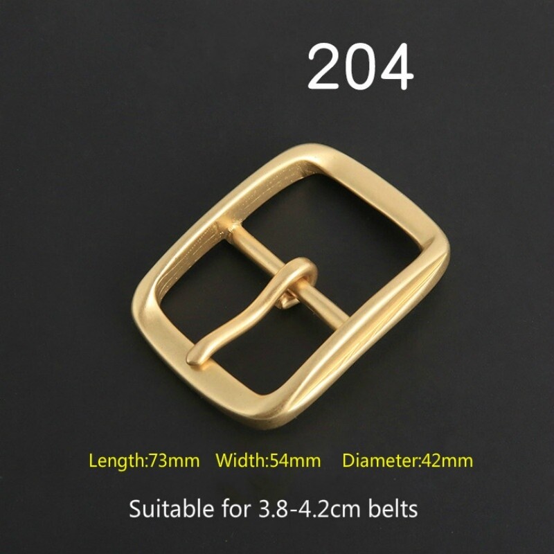 2Pcs Solid Brass Pin Buckle for Men Leather Belt Replacement Strap Accessory