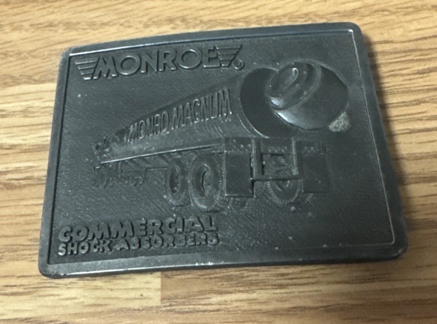 1976 R&S Monroe Commercial Shock Absorbers Flatbed Truck Metal Belt Buckle