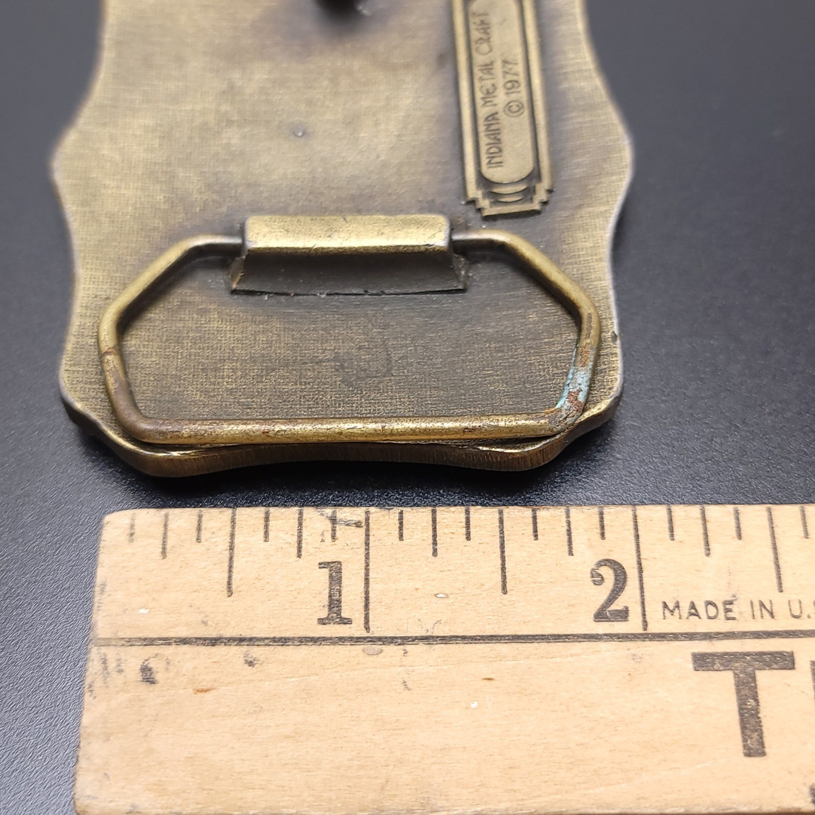 Vintage 1977 Indiana Metal Craft Golden Gate Bridge San Francisco Belt Buckle