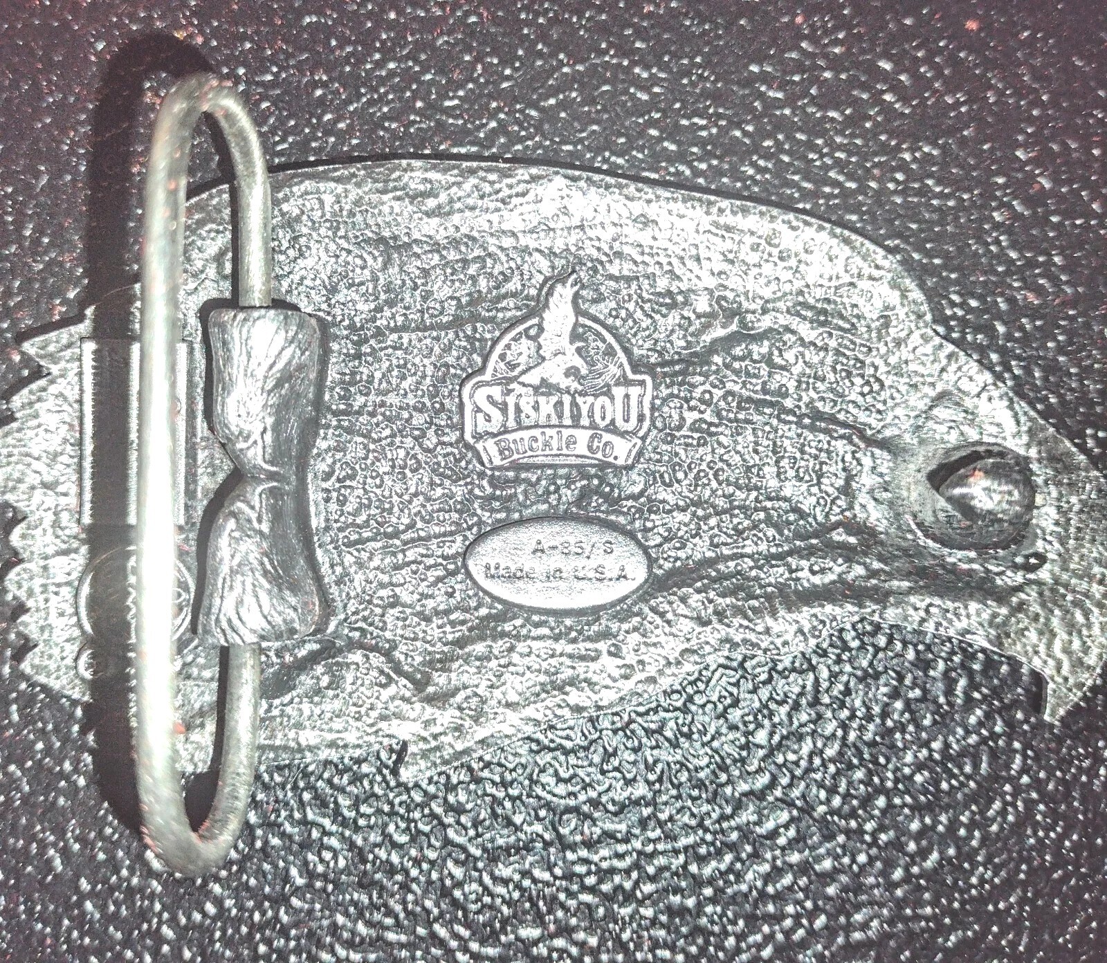 Belt Buckle Bald Eagle Pewter Big Cabin Siskiyou 1989 American Patriotic USA