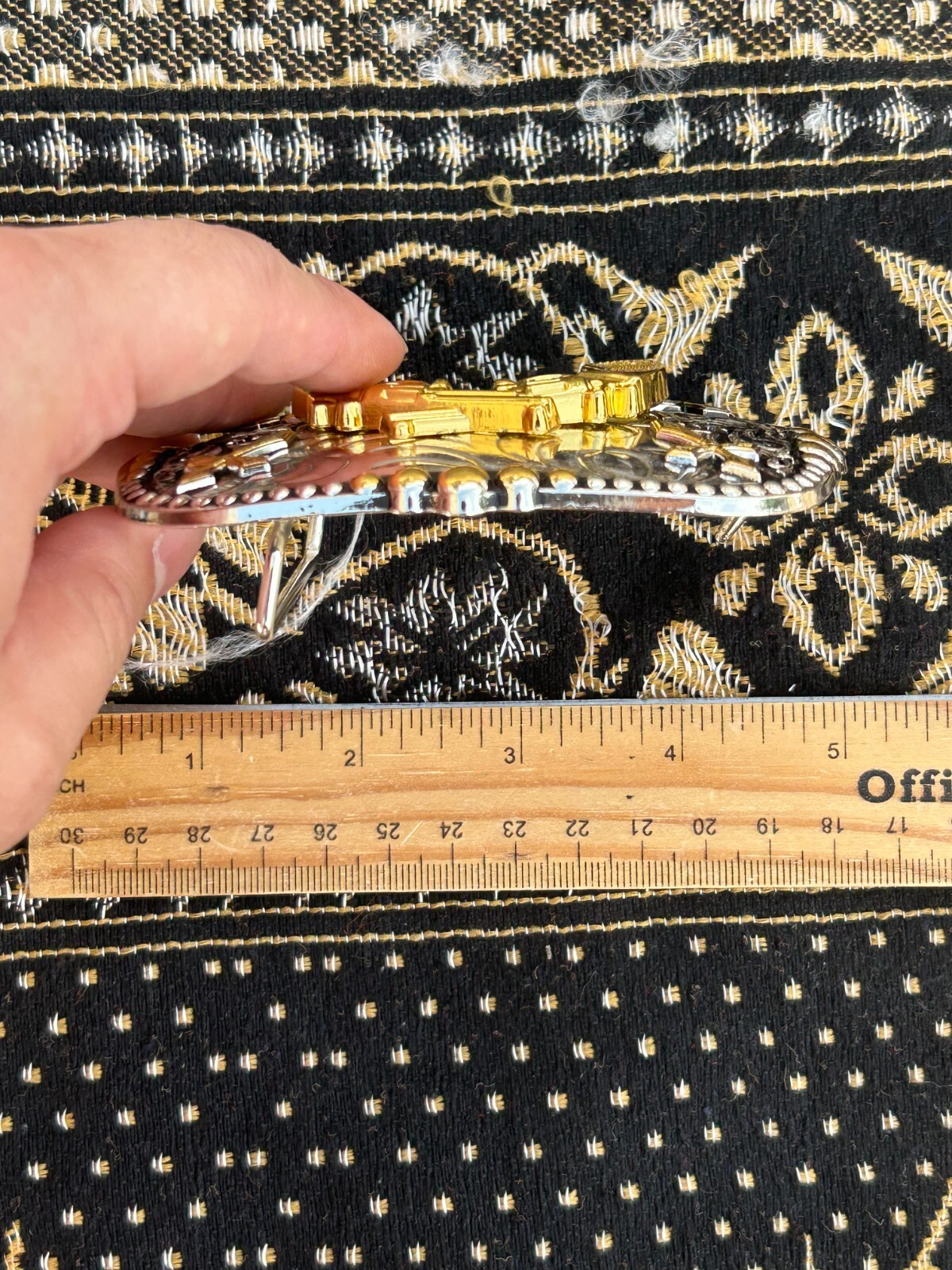 Western Buckle Gold Black Silver Guns 2nd Amend Cowboy 2 »Buckle Hebilla Vaquero