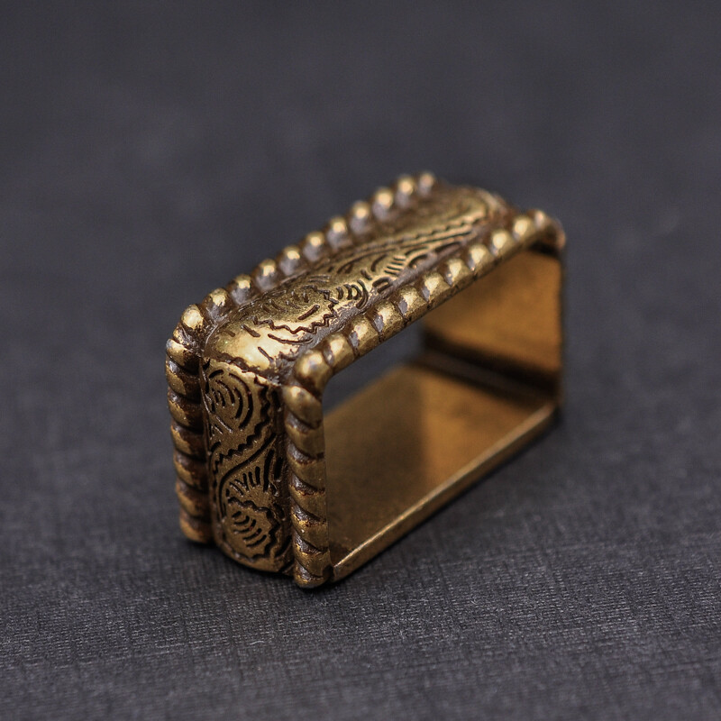 Retro Brass Flower Engraved Western Cowboy Belt Buckle Set Fit 25mm Strap