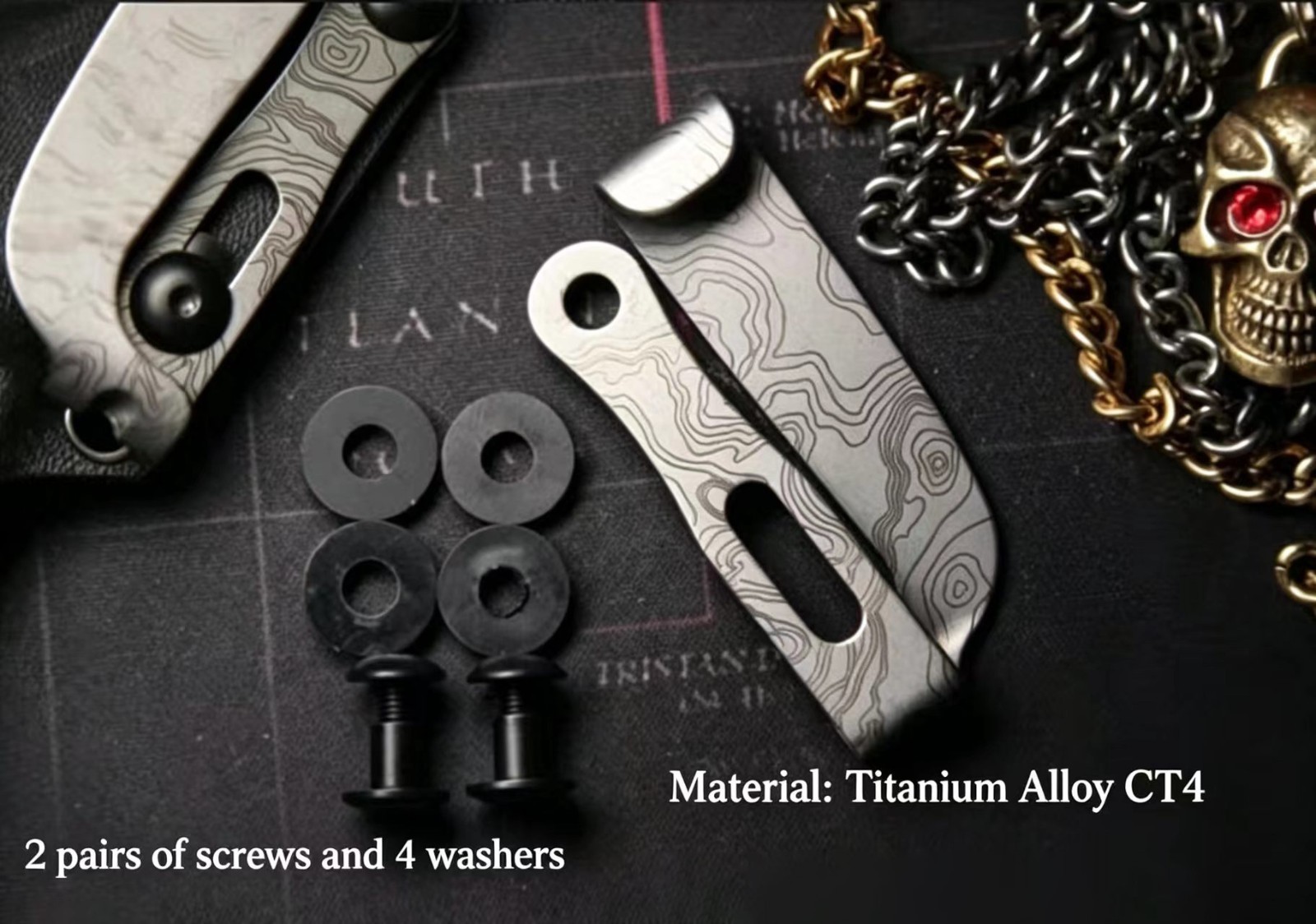 NEW Titanium Alloy Belt Clip Kydex Plate Clip Pocket Clip Waist Clip Hook Buckle