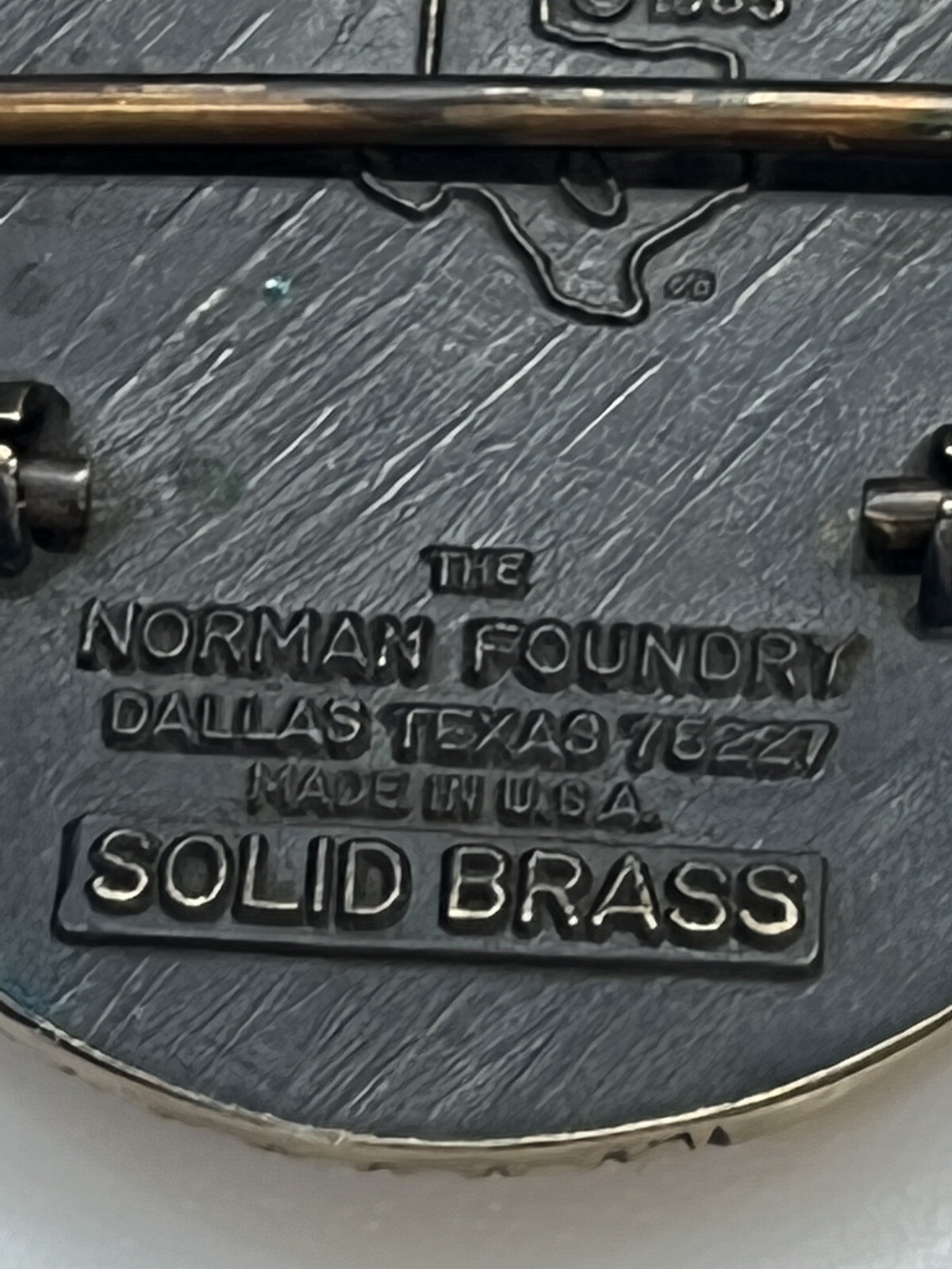 NRA LIFE MEMBER 1985 COLLECTOR&rsquo;S EDIT. SOLID BRASS BUCKLE ~ THE NORMAN FOUNDRY