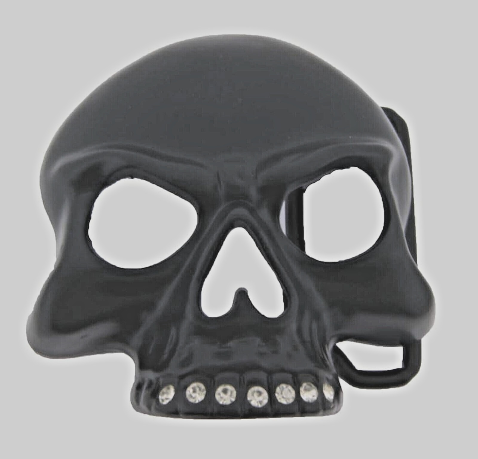 Black Skull Belt Buckles Men Skeleton Rhinestones Halloween Party Costume Pirate