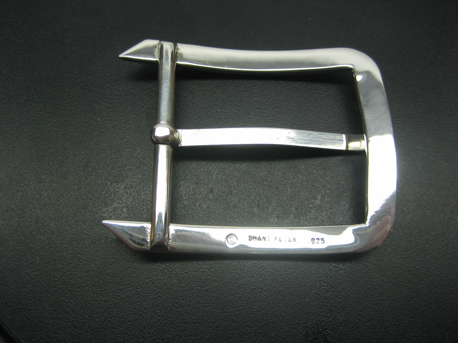 Sterling silver 925 solid buckle 30 grams, for 1-3/8&Prime; = 35 mm belt straps U.S.A