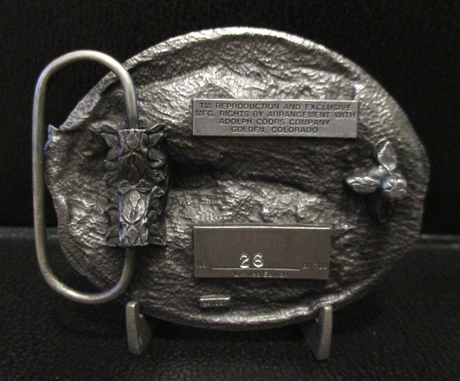 Coors Beer National Western Stock Show Belt Buckle 1995 Draft Horse Pull Show LE