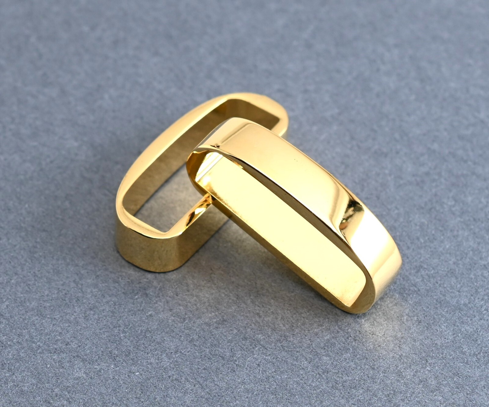 New man/woman 1 1/4&Prime; 30mm belt keeper(#028b) (2 pcs set) gold color USA
