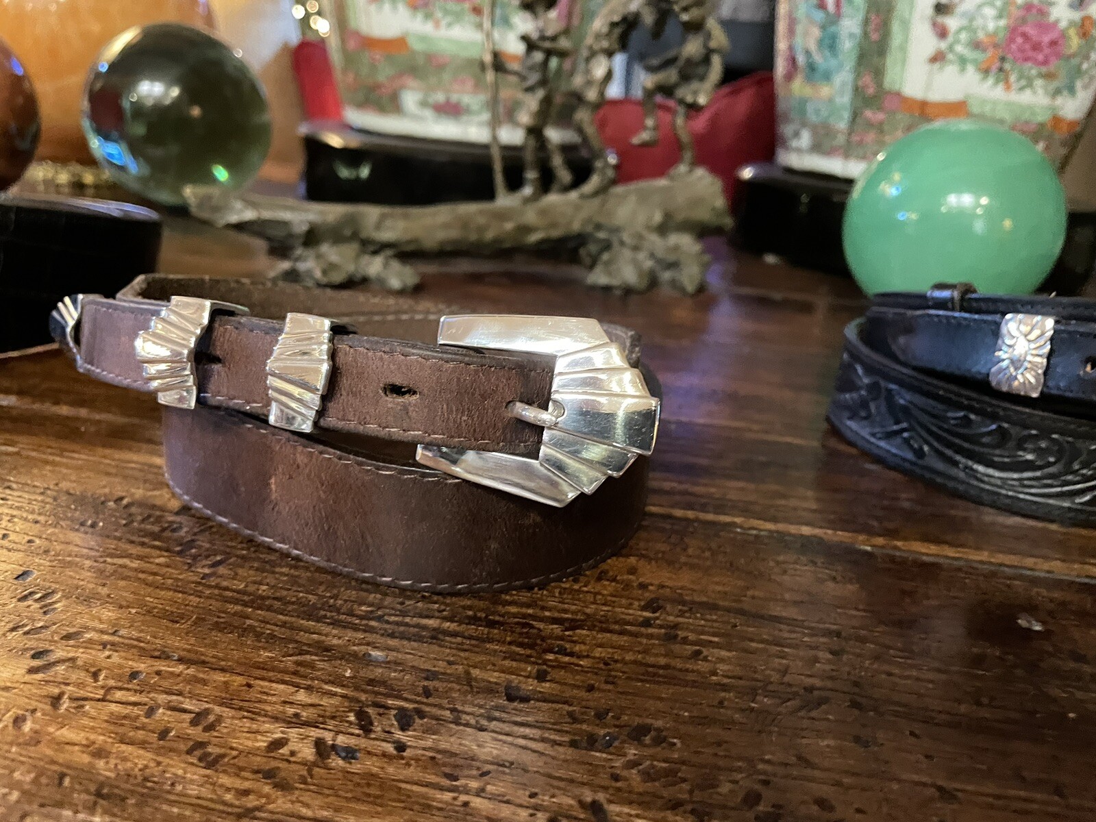 Alexander Kalifano James Reid Dgn Sterling Silver Belt Buckle 29-30-1.25-.75”🐂✅