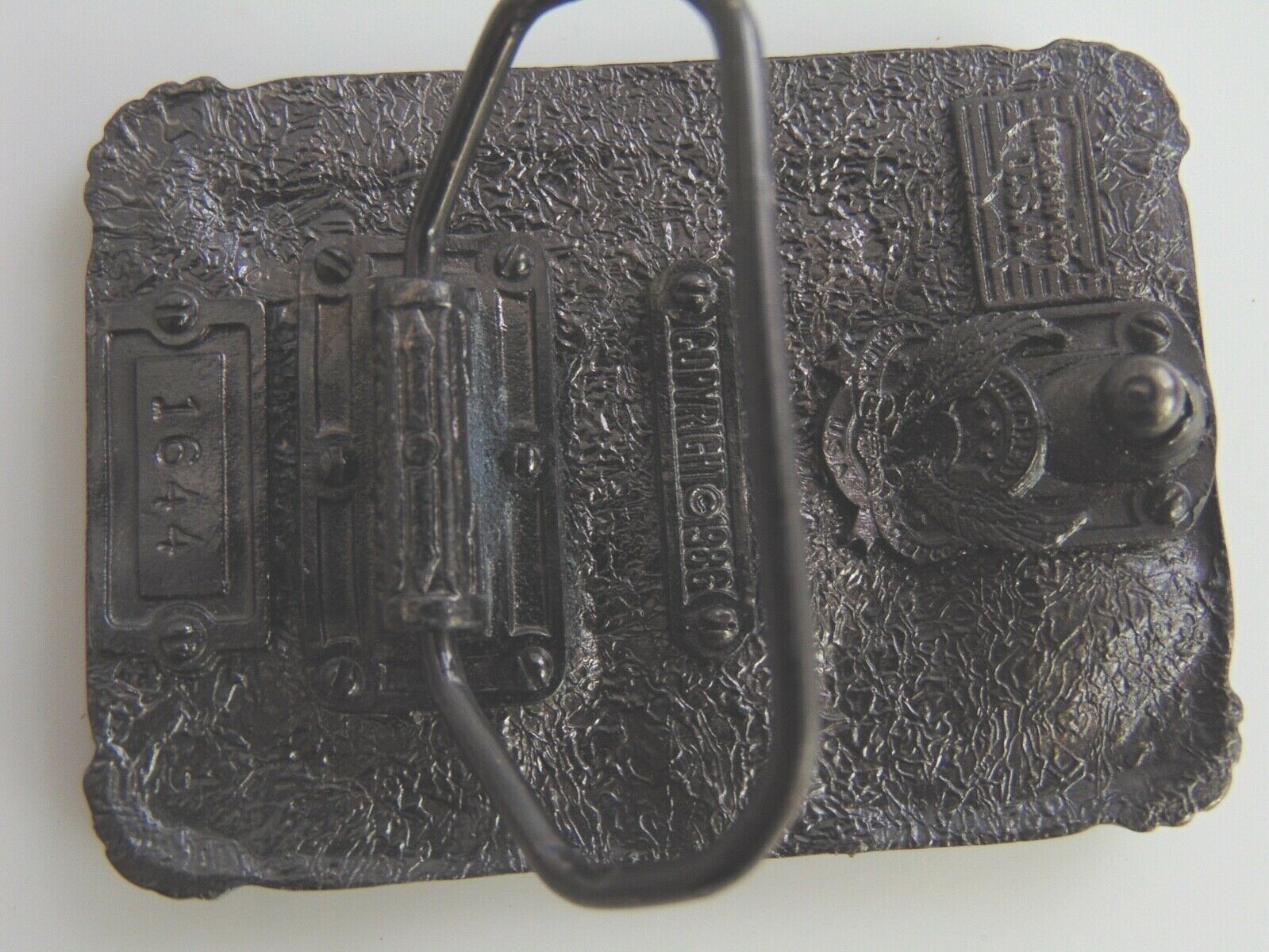 Brass Buckle The Great American Buckle Company Swappin&rsquo; Lies EUC Number 1644