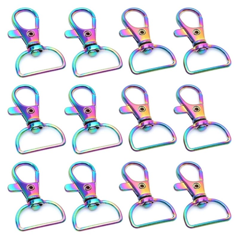 12PCS Spring Lanyard Buckle Lobster Clasp Rope Clasp Zinc Alloy Lobster Clasp