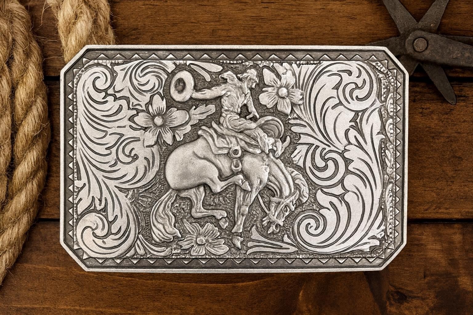 Cowboy Rodeo Vintage Bucking Bronco Belt Buckle Western Style Accessory