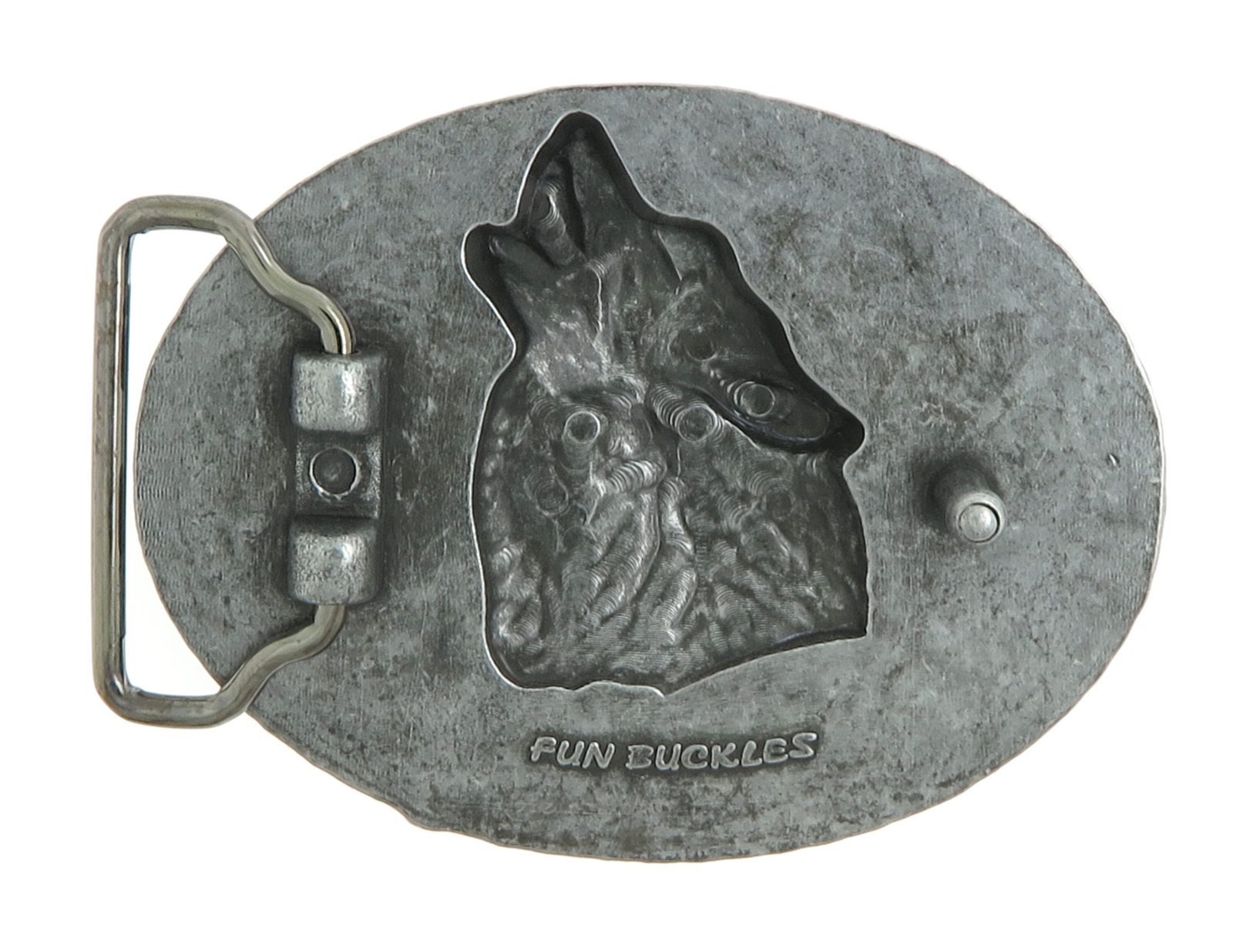 Howling Wolf Moon Enamel Metal Western Belt Buckle
