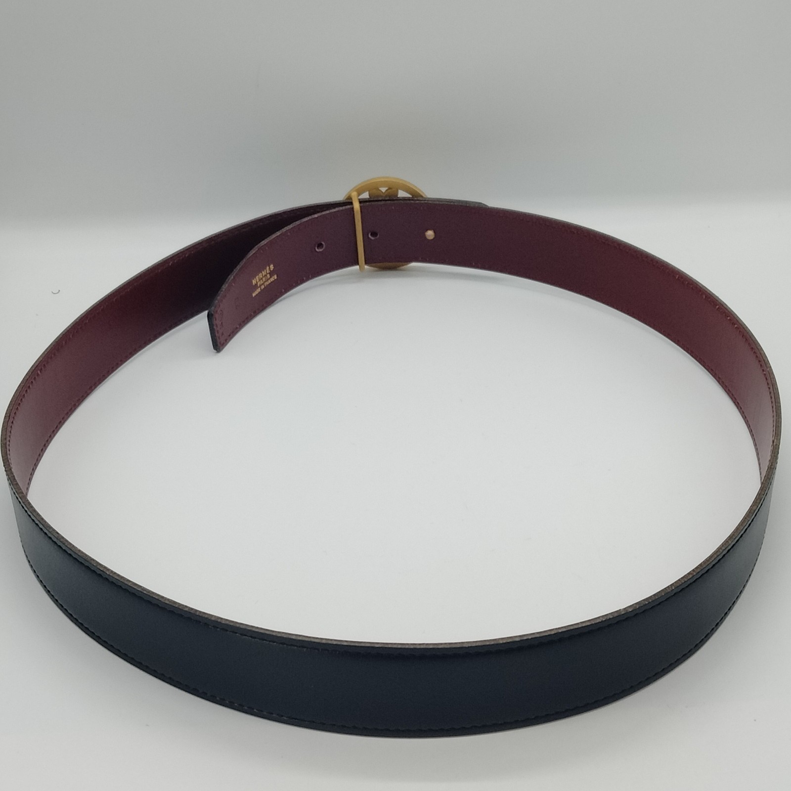 Hermes Belt Black Bordeaux Leather 2886257