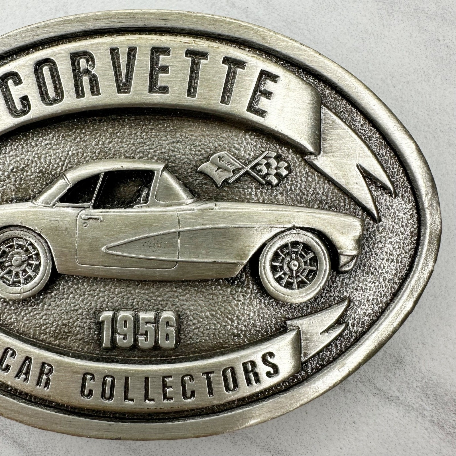 Vintage 1984 Vette Set 1956 Corvette Collectors Belt Buckle Made USA