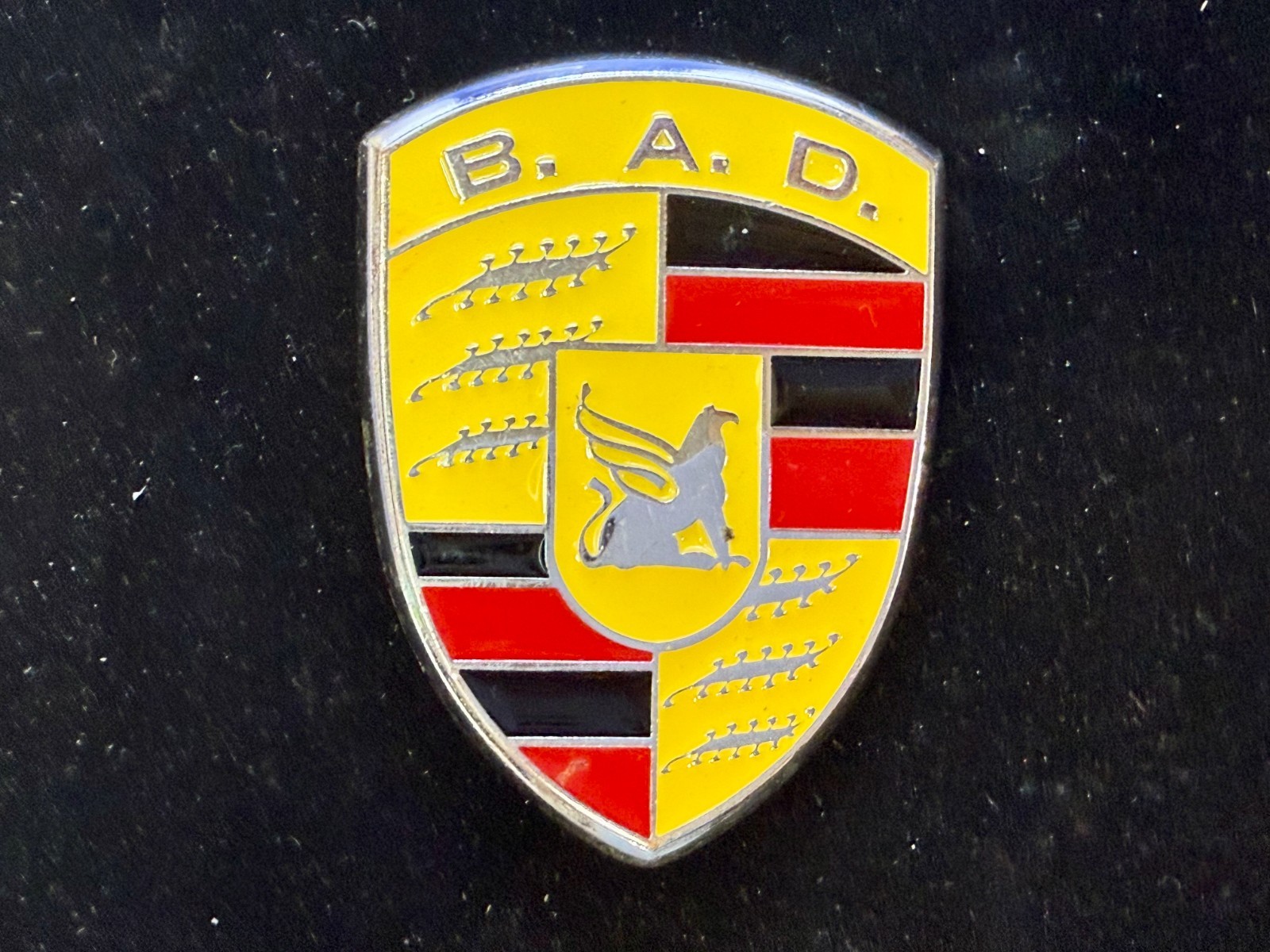 BAD B.A.D. Motor Company 1948 Belt Buckle Dragon Crest Shield Belt Buckle