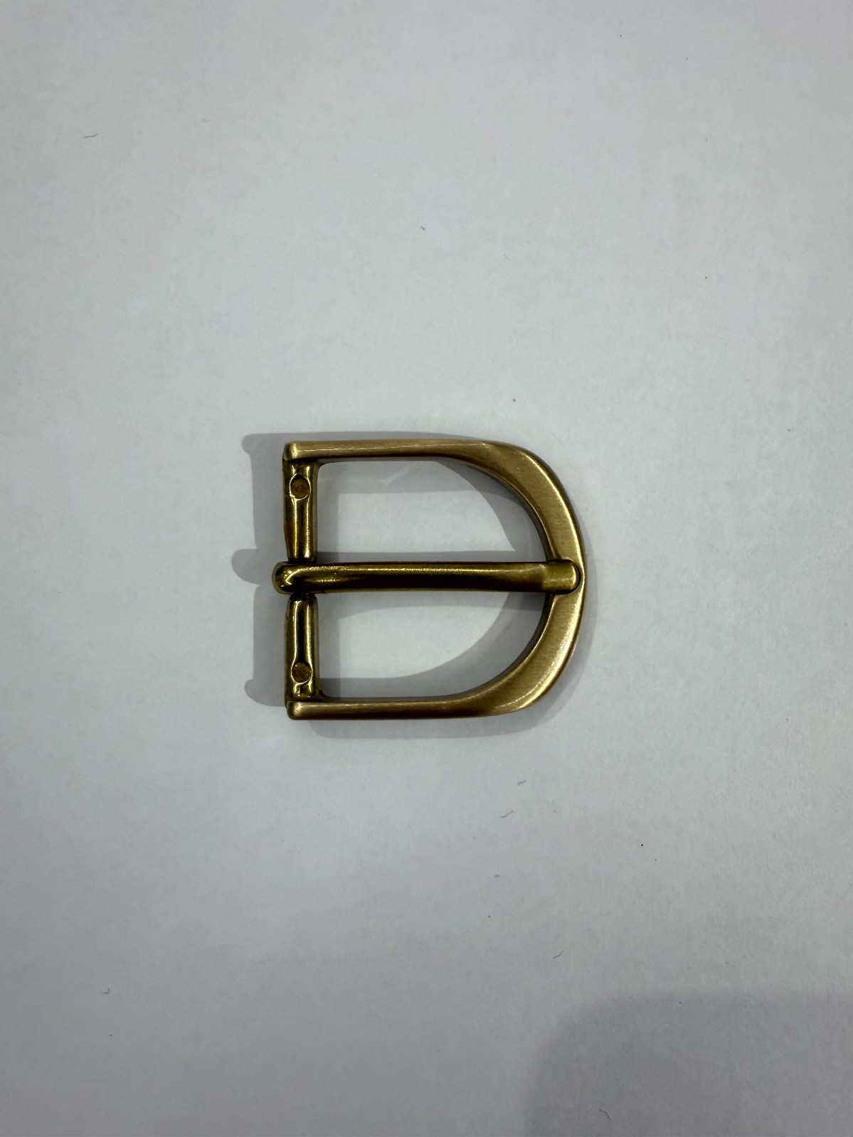 Solid Brass Satin Brass Belt Buckle Made in Italy Fits 1.18&Prime; Belt Strap