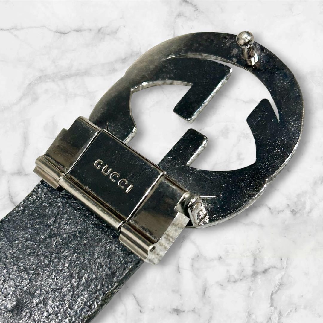 GUCCI Pre-Owned Men&rsquo;S Belt Gg Shima Leather 80 90Cm