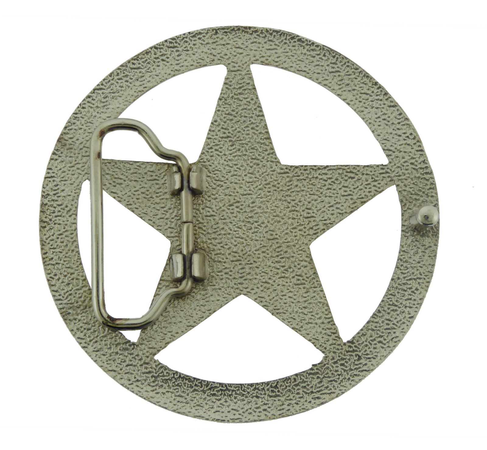 New Men Women CowboyTexas Star Belt buckle Silver Metal Iced Style Rhinestones
