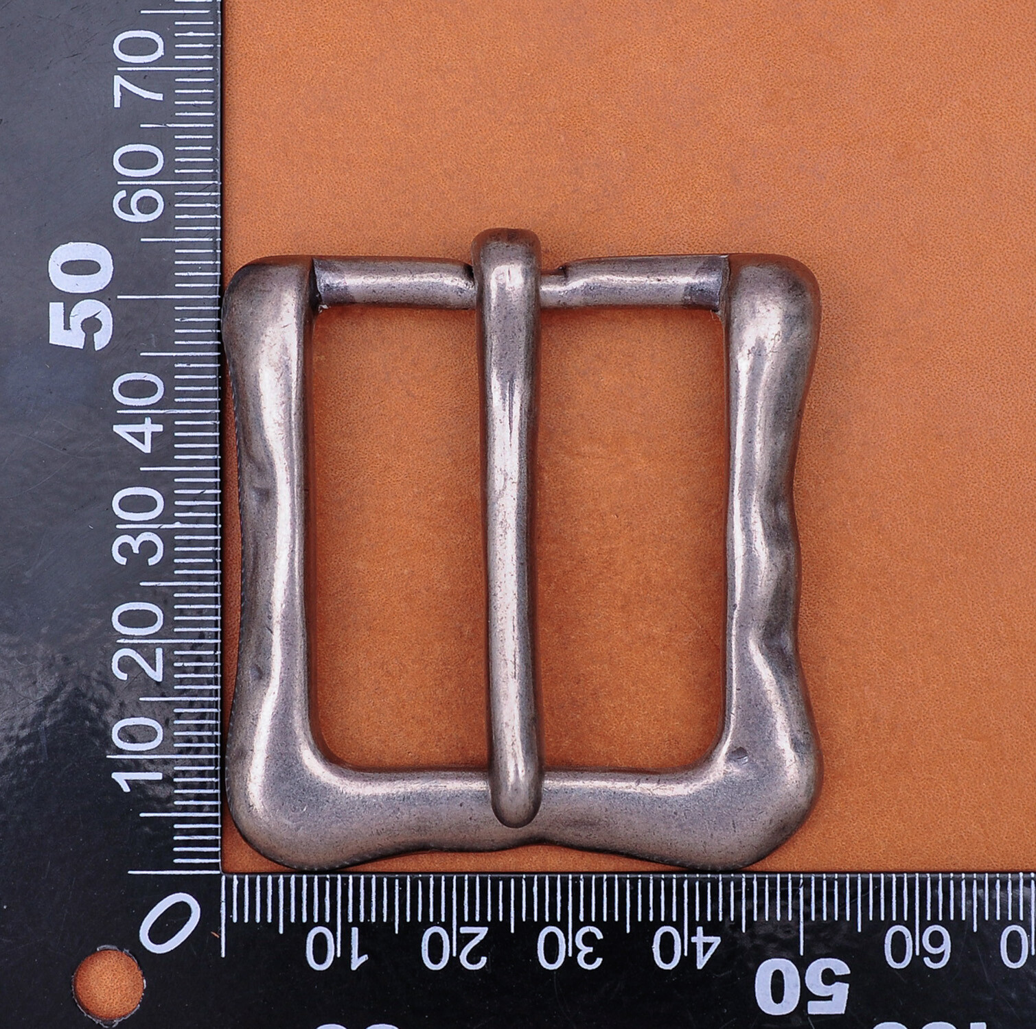 Biker Heavy Duty Solid Antique Prong Single Pin Buckle For 35MM Veg Leather Belt