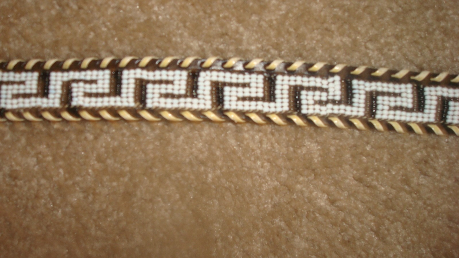 Beaded Belt Black/White 27/30 waist