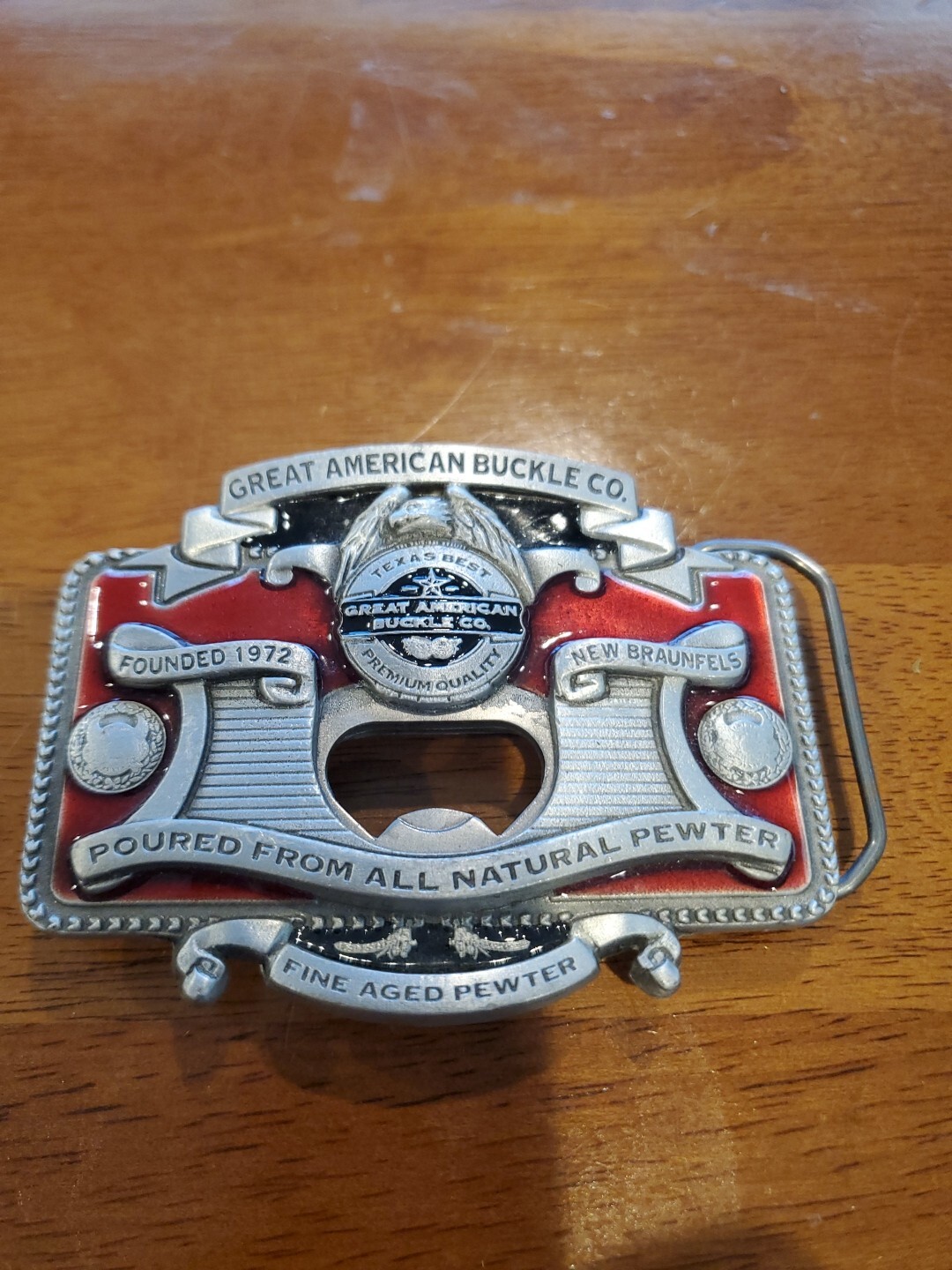 VINTAGE « TEXAS BEST » 2004 GREAT AMERICAN BELT BUCKLE CO. USA MADE BELT BUCKLE