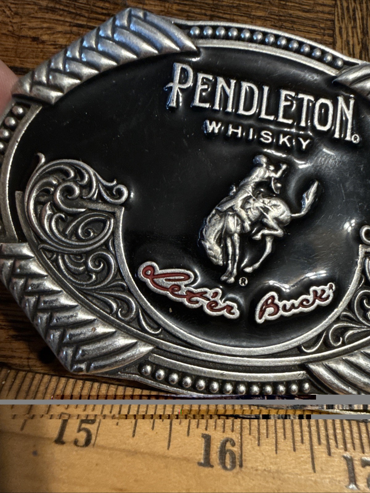 Pendleton Whisky Western Belt Buckle Let&rsquo;er Buck Montana Silversmiths 2020 USA