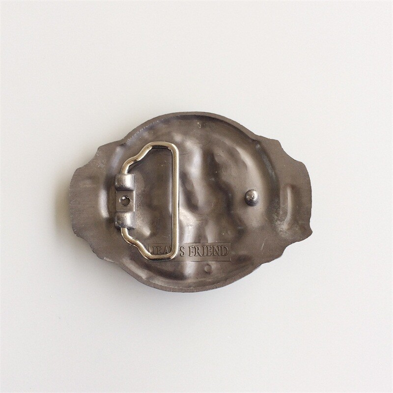 Vintage Style Enamel Hero Volunteer Fire Fighter Belt Buckle