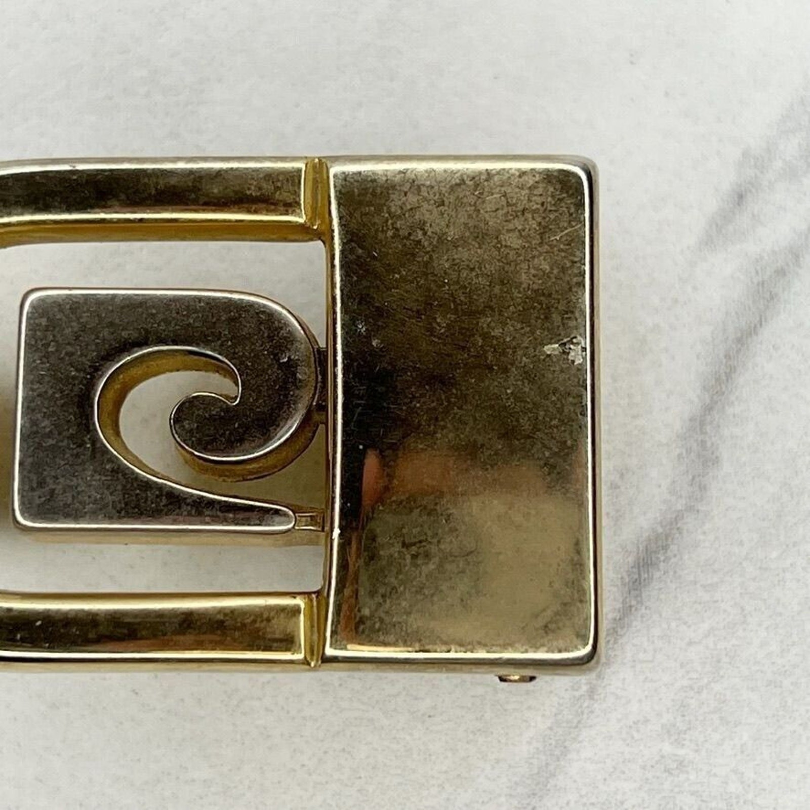 Silver and Gold Tone Clamp Style Simple Basic Belt Buckle