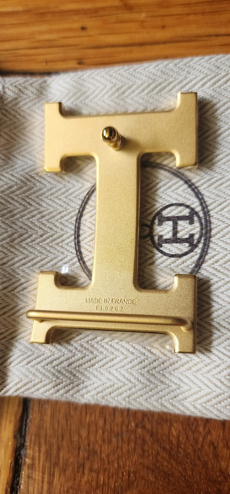 NEW Hermes Buckle H064544CM2M 32MM Brushed Gold Matte Finish Dust Bag Included
